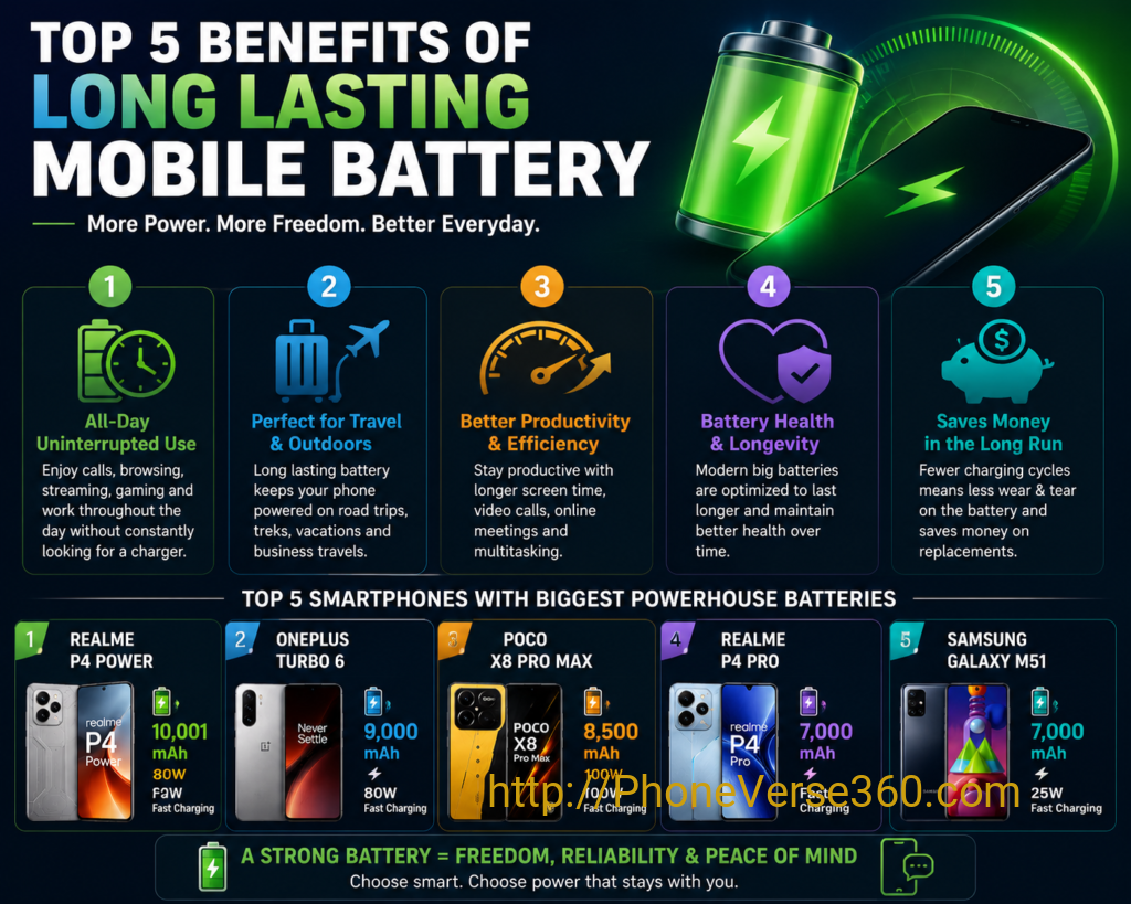 Benifits of long battery timing