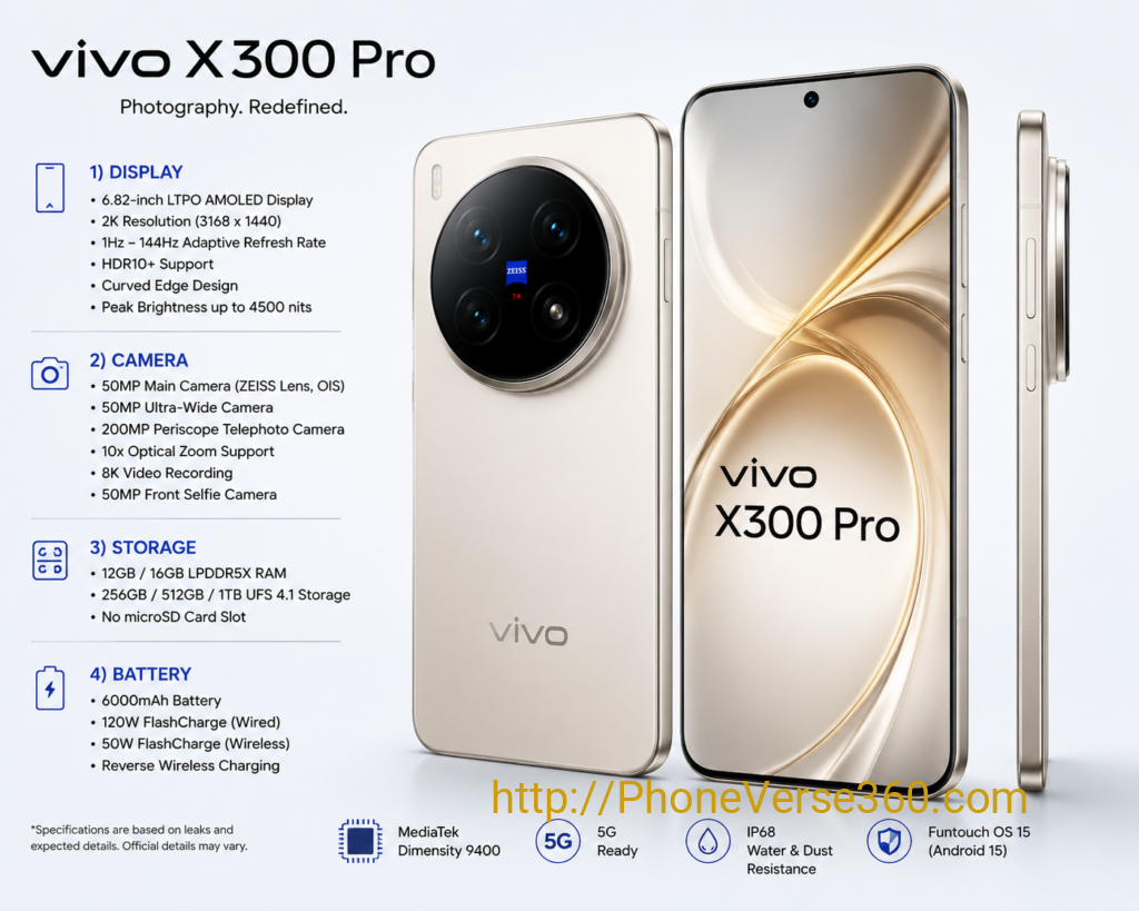 Specs of X300 Pro