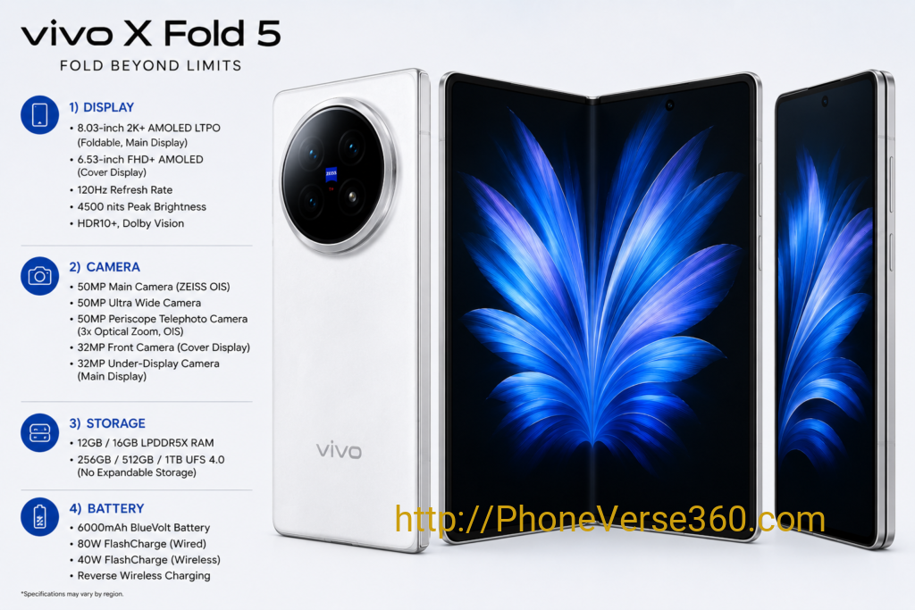 X Fold 5 Specs